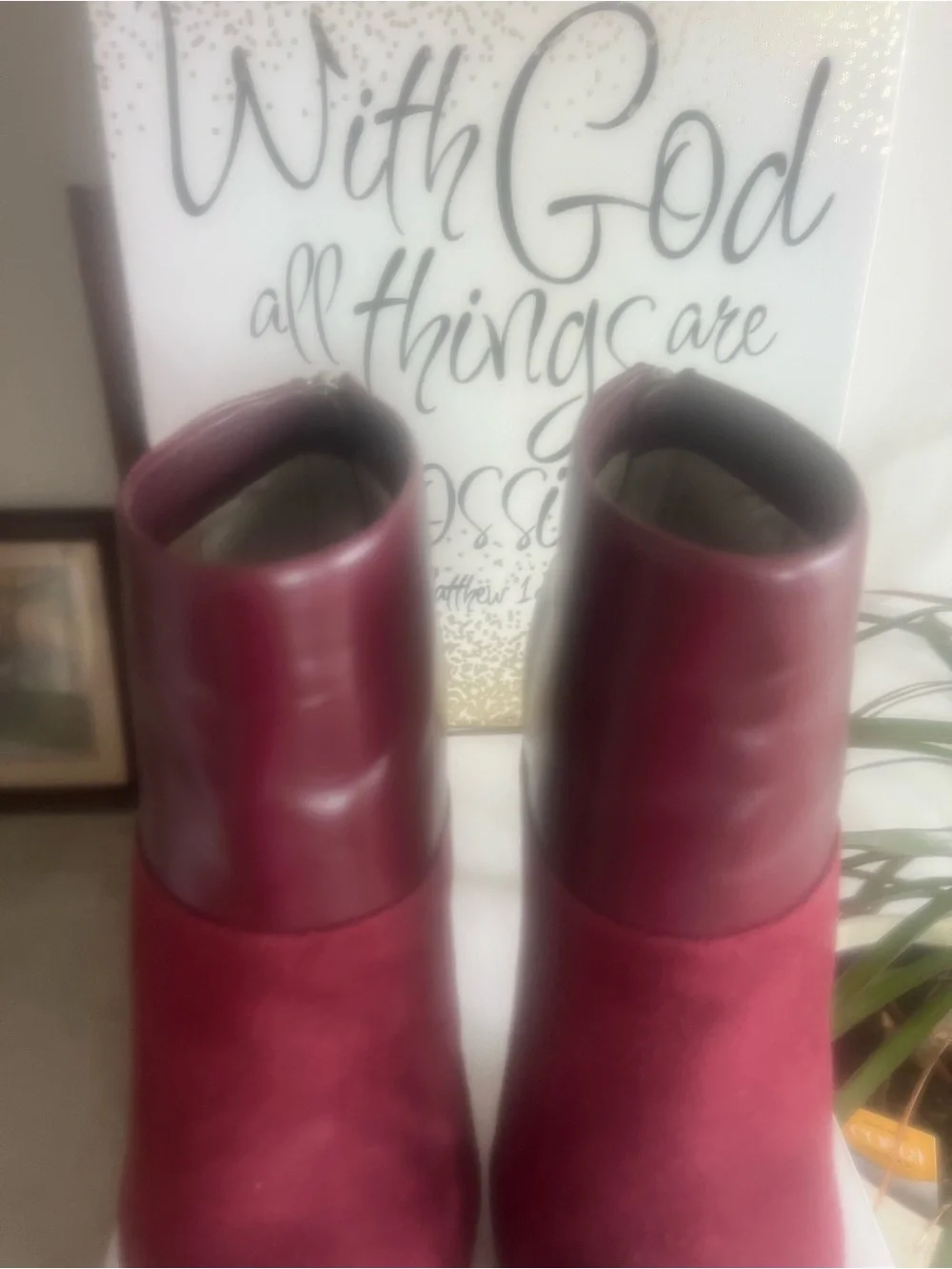 Michael Kors Burgundy Pointed-Toe Ankle Booties